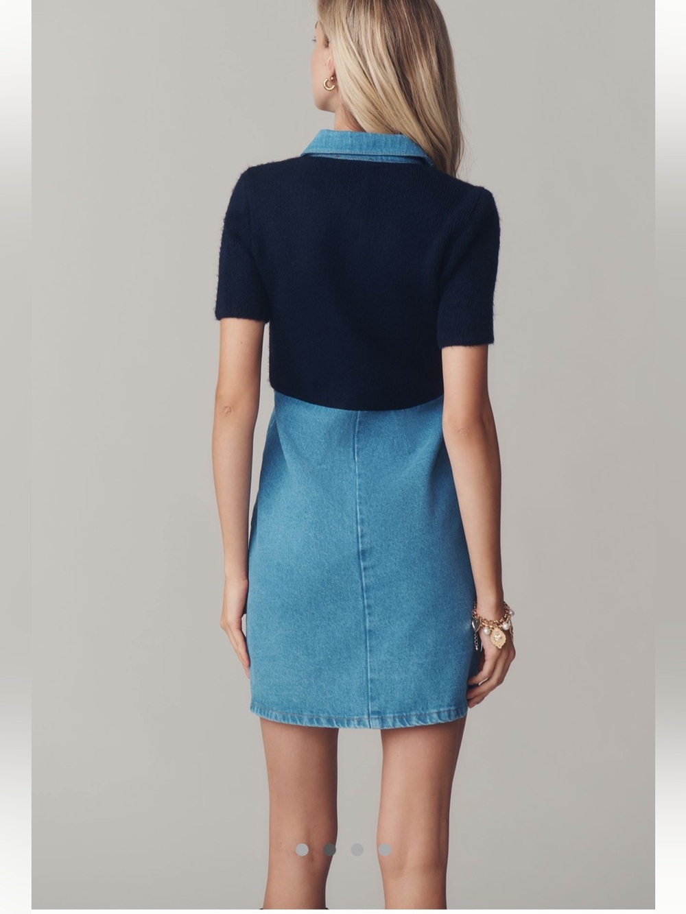 Pilcro Denim Swater Shirt Dress - Size L - BNWT - Picture 2 of 11